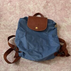 Longchamp blue backpack